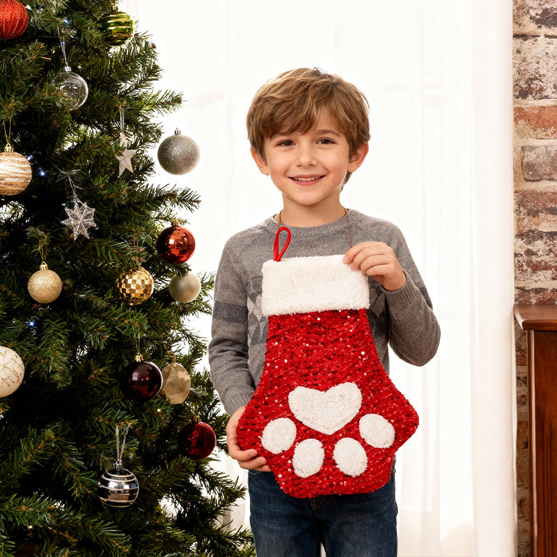 🎅Christmas Sale: 50% Off-Cute Cat Paw Shaped Christmas Stocking Decor🐾