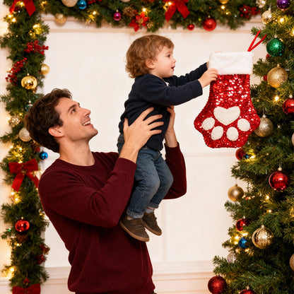 🎅Christmas Sale: 50% Off-Cute Cat Paw Shaped Christmas Stocking Decor🐾