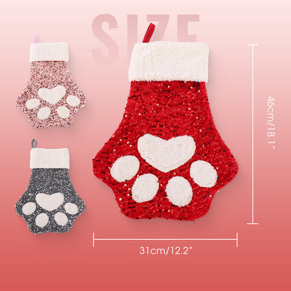 🎅Christmas Sale: 50% Off-Cute Cat Paw Shaped Christmas Stocking Decor🐾