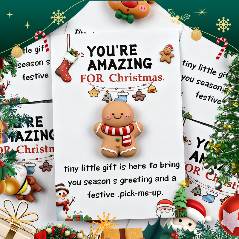 🔥LAST DAY SALE 50% OFF🔥 10pcs Fun Christmas Pocket Hug for Friends Christmas Series Holiday Cards